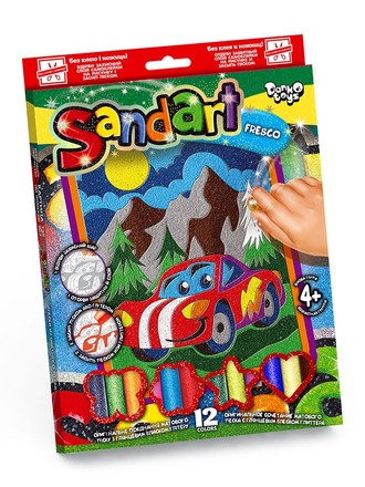 Набор для творчества Danko Toys Фреска из песка SandArt Машина (SA-02-03)