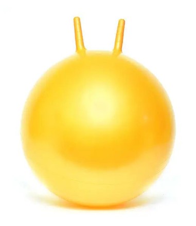 Мяч гимнастический с рожками желтый 55 см (BT-PB-0178YL)