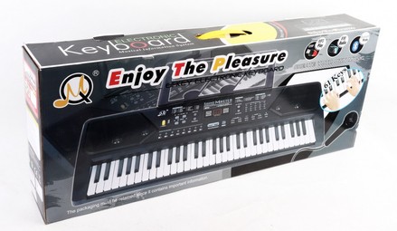 Интерактивная игрушка синтезатор с микрофоном 61 клавиша (MQ021UF)