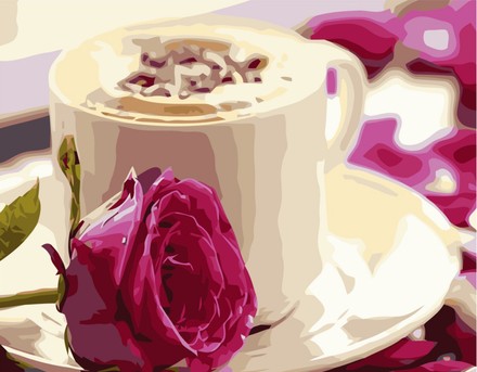 Картина для рисования по номерам Стратег Утренний кофе 40х50см (VA-0228)