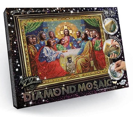 Набор для творчества Danko Toys DIAMOND MOSAIC алмазная мозаика живопись Тайный ужин (DM-01-01)