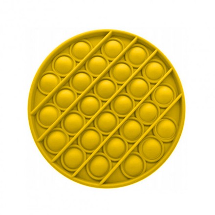 Игрушка детская POP IT Антистресс силиконовый круглый желтый (A4104YL)