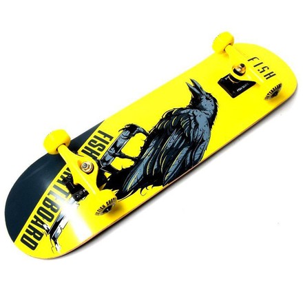 Скейтборд FISH SF01 Raven деревянный (1575016512)