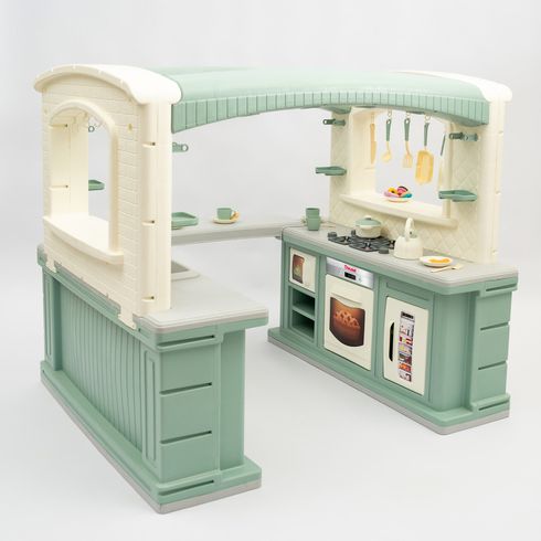 Кухня DOLONI Большая детская с двумя игровыми панелями с посудой (01480/21)