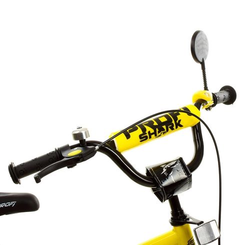 Велосипед двоколісний PROFI Shark SKD75 18" жовтий з додатковими колесами (Y18214-1)