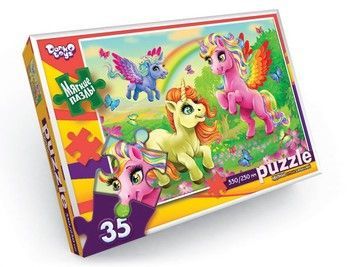 Пазлы мягкие Danko Toys Единороги с радугой 35 эл. (S35-10-13)