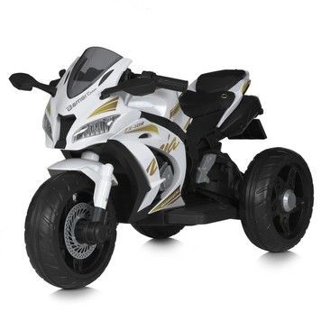 Електромотоцикл Bambi ZX-10R трицикл із світло-звуковими ефектами білий (M6329EL-5)