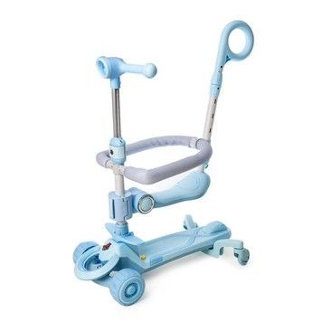 Самокат SMART 5 В 1 N-388 с защитным бортиком музыкой и подсветкой (474653691)