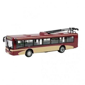Игрушка Автопром Троллейбус 1:72 металлический, инерционный, бордовый (6407ABCDBU)