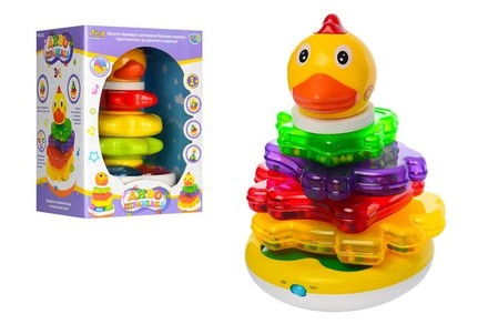 Іграшка-брязкальце Limo Toy 3в1 Диво пірамідка курчатко (7015-7040UA)