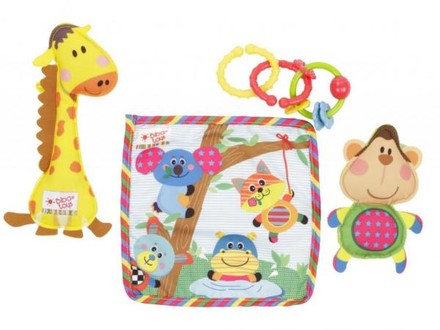 Игрушечный набор Biba Toys для малышей обезьянка и жираф (BR187)