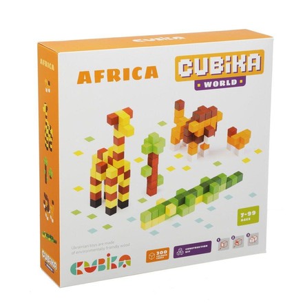 Деревянный конструктор Cubika World Африка 200 деталей (15306)