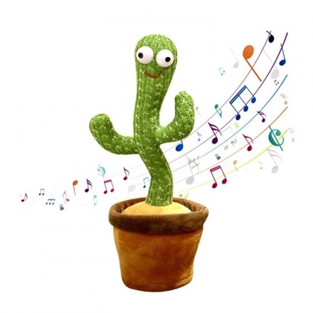 Интерактивная игрушка Dancing Cactus TikTok Танцующий и поющий кактус повторюшка (AA-187)
