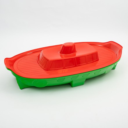Пісочниця DOLONI Кораблик червоно-зелений 140х72х40 см (03355/3)
