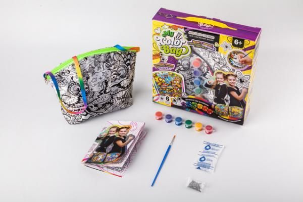 Набор для творчества Danko Toys сумочка мини расписная глитером и красками Совы с пряниками (mCOB-01-04U)