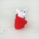 М'яка іграшка Kidsqo Мишеня Скіппі 15cм білий з червоним (KD176)
