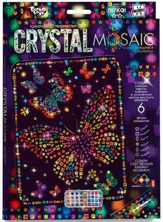 Набір для творчості Danko Toys CRYSTAL MOSAIC Метелики (CRM-01-08)