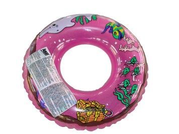 Круг надувной SWIM RING обитатели моря розовый 80 см (KB35286PN)