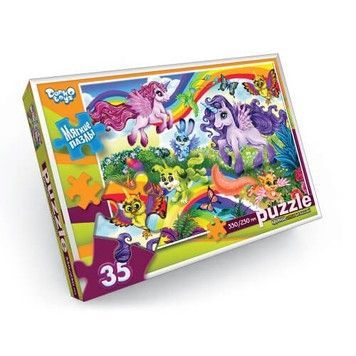 Пазлы мягкие Danko Toys Единороги с друзьями 35 эл. (S35-10-04)