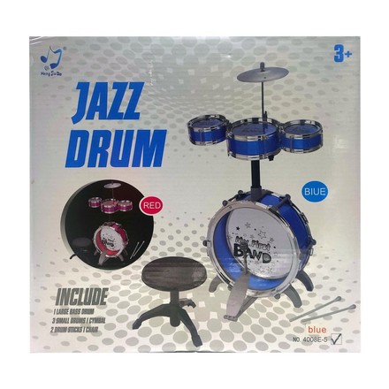 Ігровий центр Барабанна установка Jazz Drum 4 барабани блакитний (4008E-5-8008E-5BL)