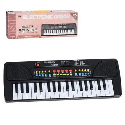 Дитячий синтезатор 37 клавіш із додатковою панеллю модифікаторів з мікрофоном (SYL-8202A-B-BC)