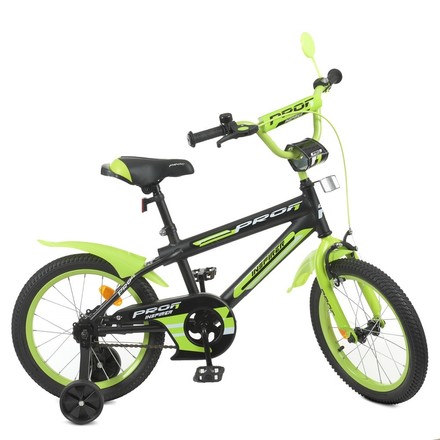 Велосипед двоколісний PROFI Inspirer SKD40 14" матовий чорно-салатовий (Y14321)