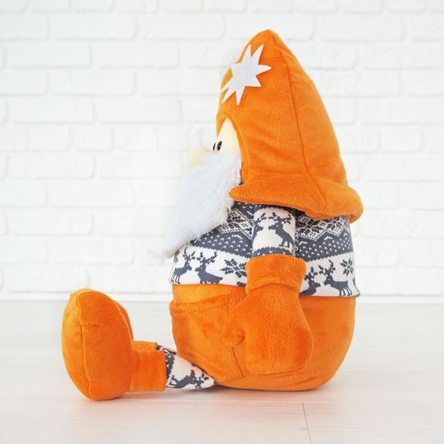 М'яка іграшка Kidsqo гномик Санта 53см оранжево-сірий (KD1771)