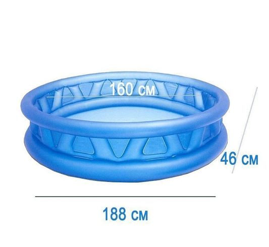 Бассейн надувной детский Intex Летающая тарелка 188x46 см (58431)