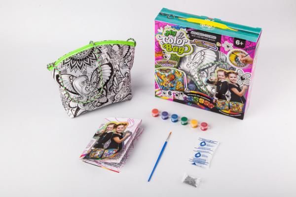 Набор для творчества Danko Toys сумочка мини расписная глитером и красками Фея (mCOB-01-05U)