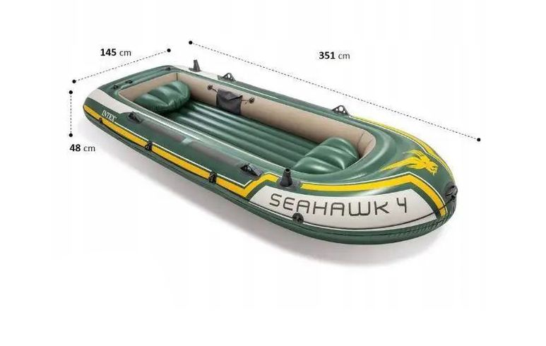 Лодка надувная INTEX SEAHAWK 4-местная (68351)