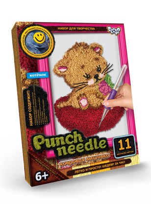 Ковровая вышивка Danko Toys Punch Needle Котенок (рос.) (PN-01-02)