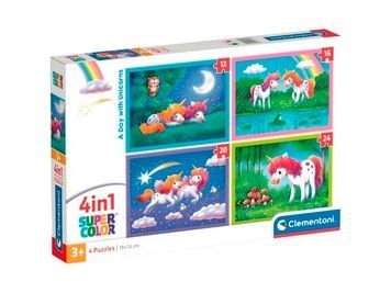 Пазл Clementoni SuperColor Єдинороги 4в1 72 елементи (21523)