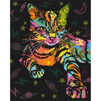 Картина по номерам Brushme Космический кот 40х50 (BS51365)