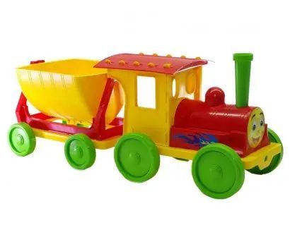 Іграшковий потяг DOLONI для пісочниці 1 причеп червоно-зелений (013115/3)