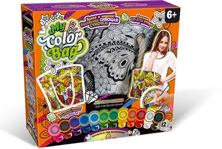 Набор для творчества Danko Toys Сумка-раскраска My Color Bag Бабочки (COB-01-03)