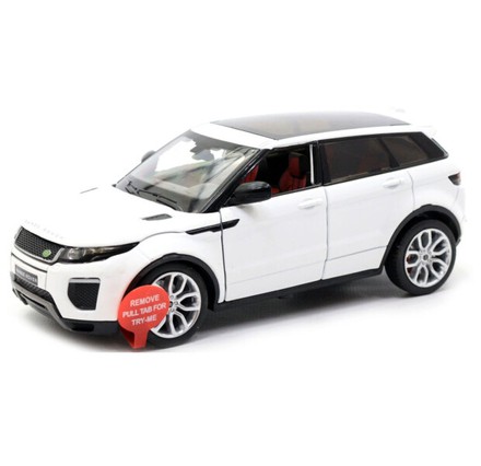 Іграшка дитяча Автопром Range Rover Evoque HSE зі звуковими ефектами 1:24 білий (68258AW)
