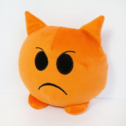 Мягкая игрушка Weber Toys смайлик emoji злюка 18см (WT617)