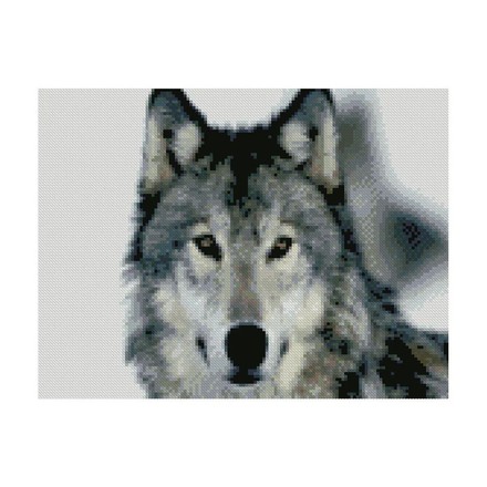 Картина по номерам с алмазной мозаикой Стратег Красивый волк 30х40см (HX349)