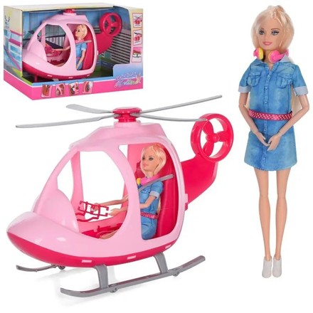 Лялька шарнірна з Приватним гелікоптерм 30 см (68298)