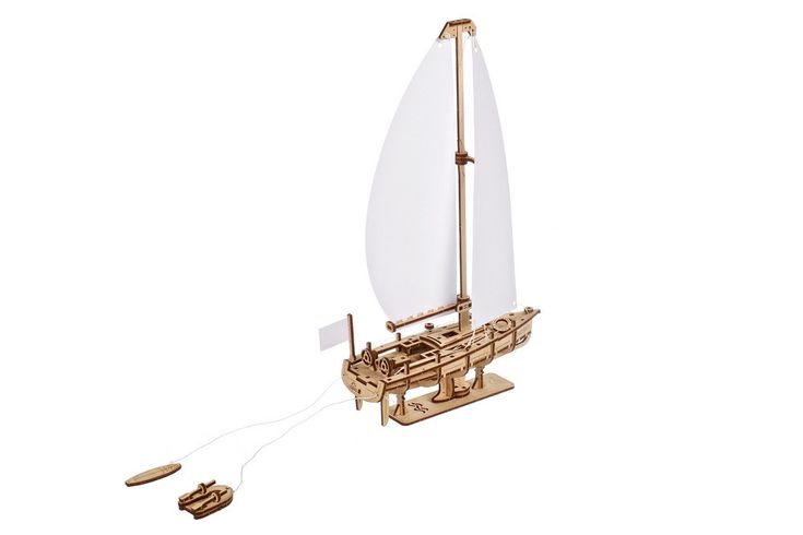 Пазли 3D UGEARS механічні Яхта Океанська Красуня 95 ел (70193)