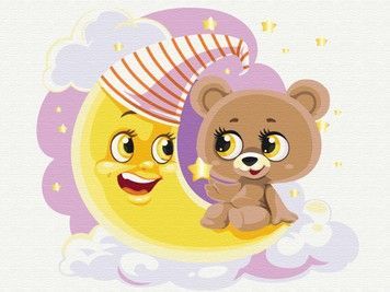 Картина по номерам Brushme Сонный мишка 30х40 (KBS0088)
