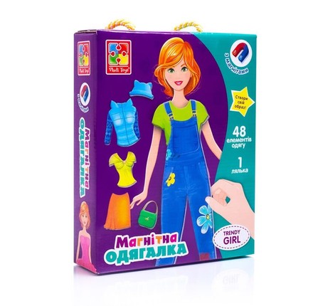 Гра розвиваюча Vladi Toys Магнітна одягалка Trendy girl (VT3702-22)