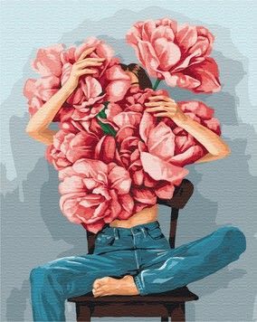 Картина для рисования по номерам Brushme Пионы в объятиях 40х50см (BS52115)
