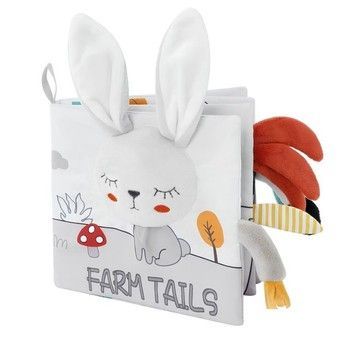 Книжка м'яка Farm Tails пискавка, плюшева (9397A-B)