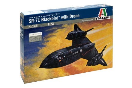Сборная модель ITALERI 1:72 Самолет-шпион SR-71 BLACKBIRD с дроном D-21 (IT145)