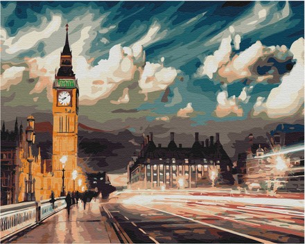 Картина для малювання за номерами Brushme Сутінки над Лондоном 40х50см (BS22077)