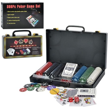 Игра настольная покер в чемодане 300 фишек 2 колоды (XQ12114)