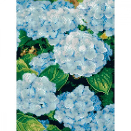 Картина по номерам с алмазной мозаикой Стратег Голубые цветы 30х40см (HX149)