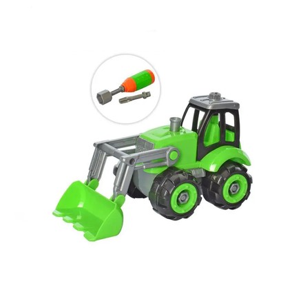 Конструктор на шурупах Limo Toy трактор с ковшом 20 см (KB059)