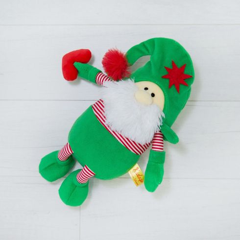 М'яка іграшка Kidsqo гномик Санта з серцем 32см зелено-червоний (KD625)